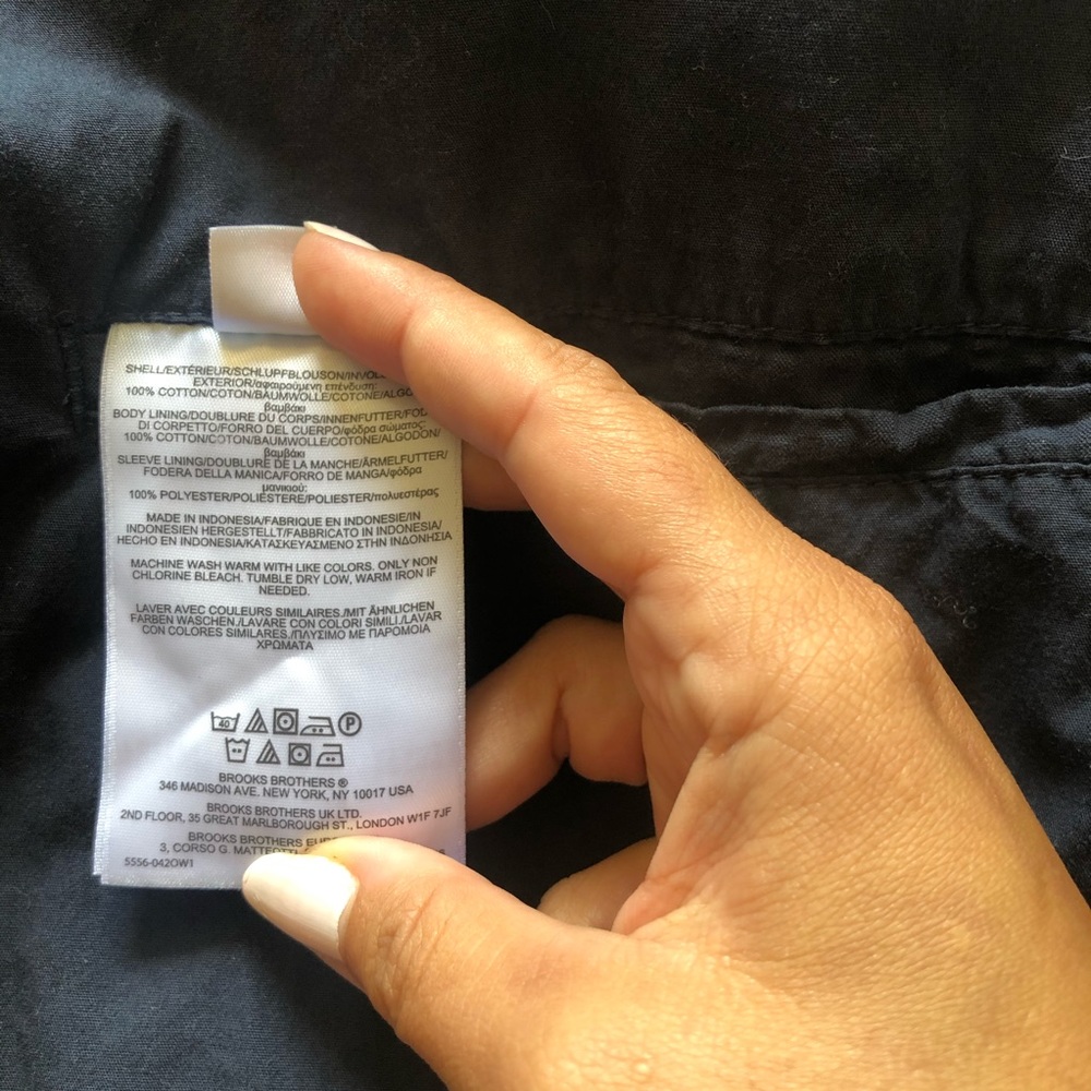SOLD | Brooks Brothers | Men’s Blue Bomber Jacket - Picture 7 of 9